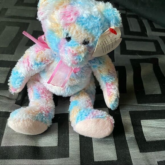 TY Beanie Baby “Twirls” the Super Cute Multicoloured Bear! (8.5 inch) - Picture 2 of 5
